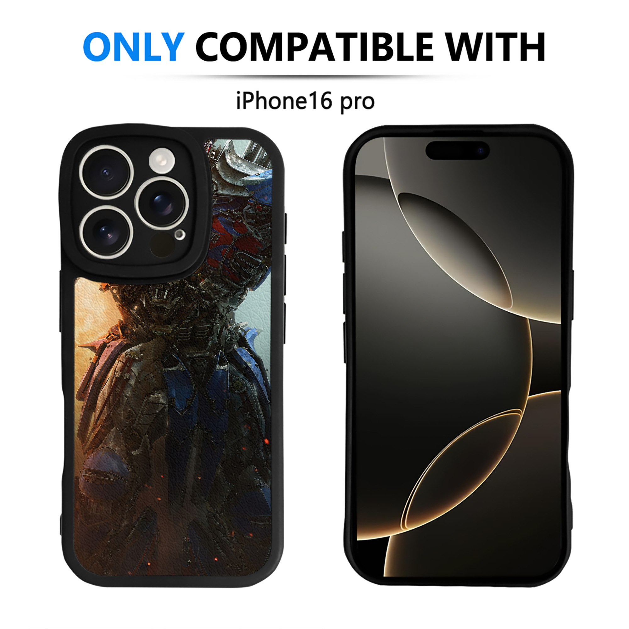 （画像用） Transformers トランスフォーマー 【iPhone 16シリーズ対応】シリコンスマホケース（レザー調） 材質：シリコン